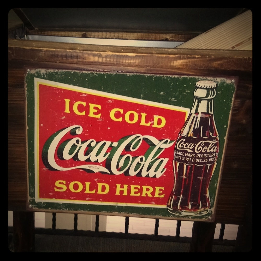 Vintage coca cola ice chest
